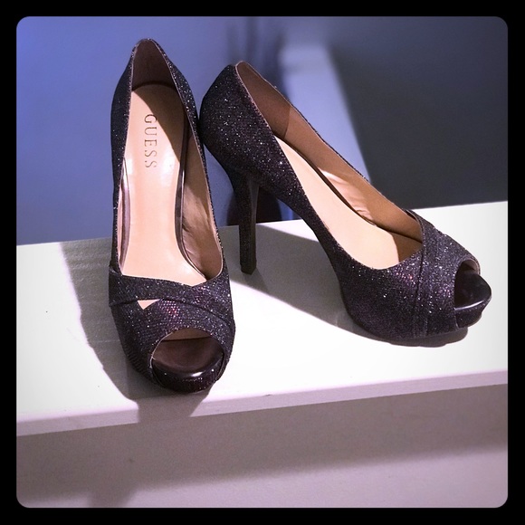 Purple Sparkly Guess Heels - Picture 1 of 4